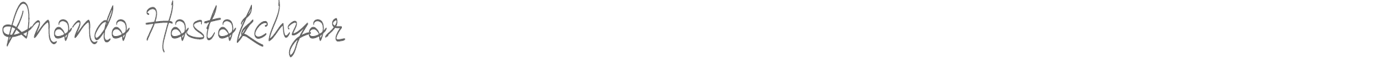 Sample characters Ananda Hastakchyar Font